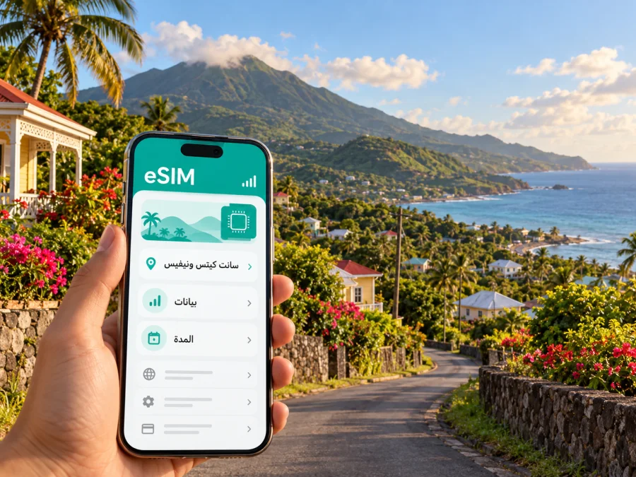 eSIM في جينجرلاند: الإنترنت والاتصال في نيفيس