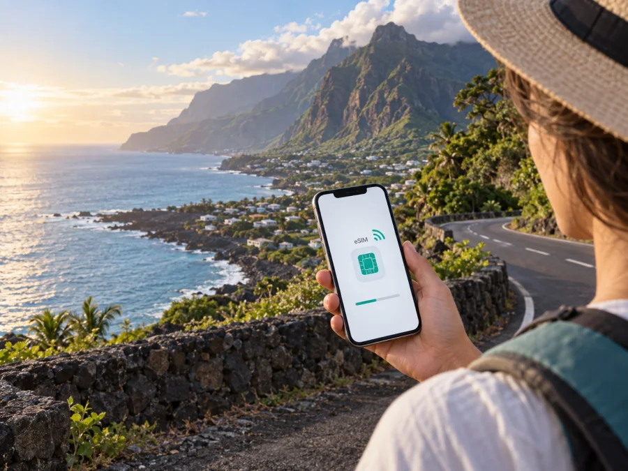 SFR eSIM في ريونيون: التحقق والتفعيل