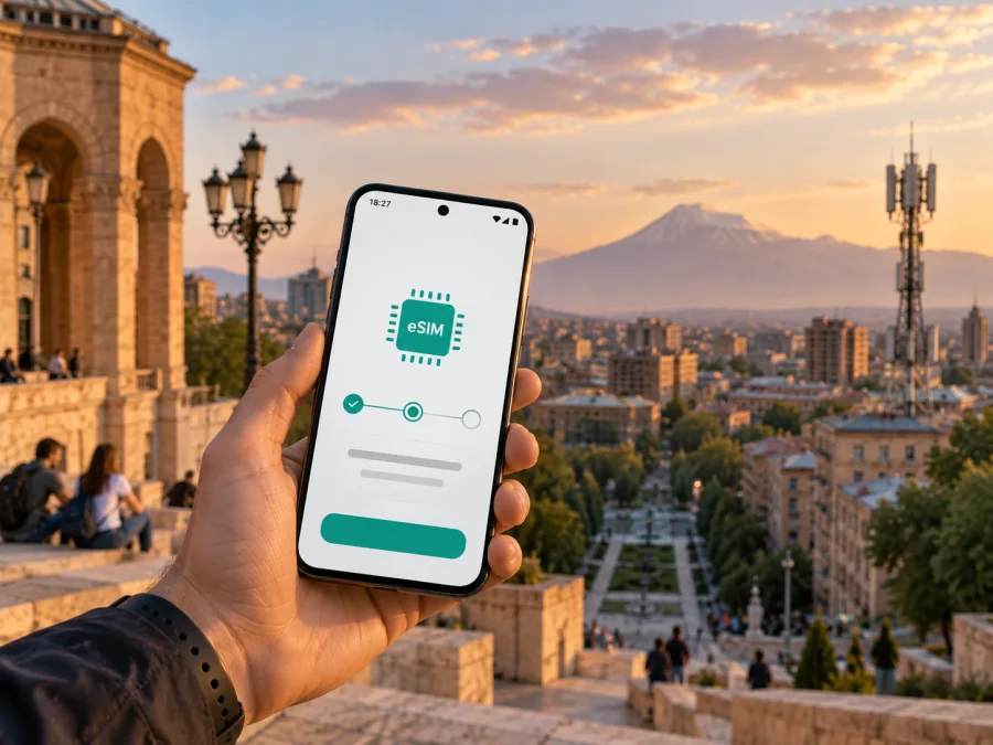 Ucom eSIM في أرمينيا: التفعيل والتحقق