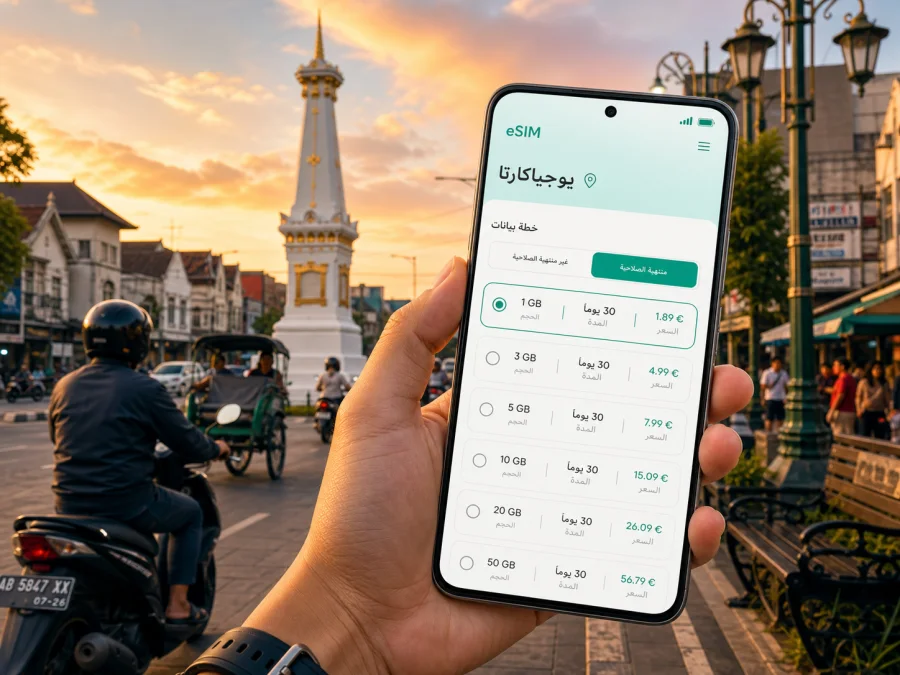 eSIM يوجياكارتا: إنترنت واتصال محمول