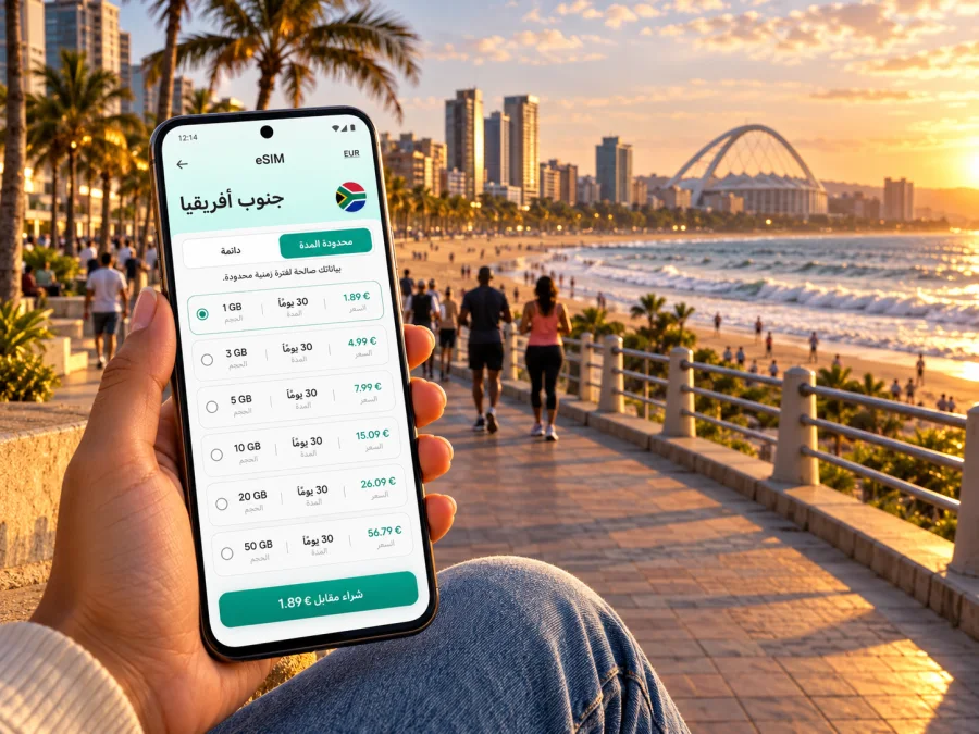 إنترنت ديربان وeSIM: دليل الاتصال أثناء السفر