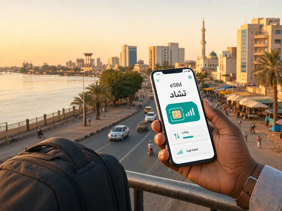 eSIM في نجامينا: إنترنت واتصال في تشاد