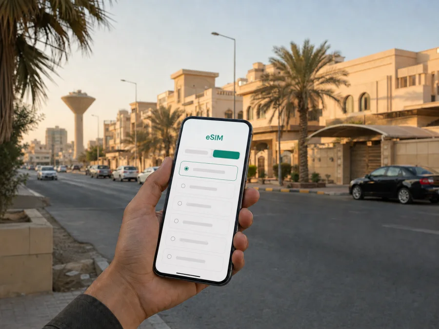eSIM في صباح السالم: إنترنت الكويت أثناء السفر