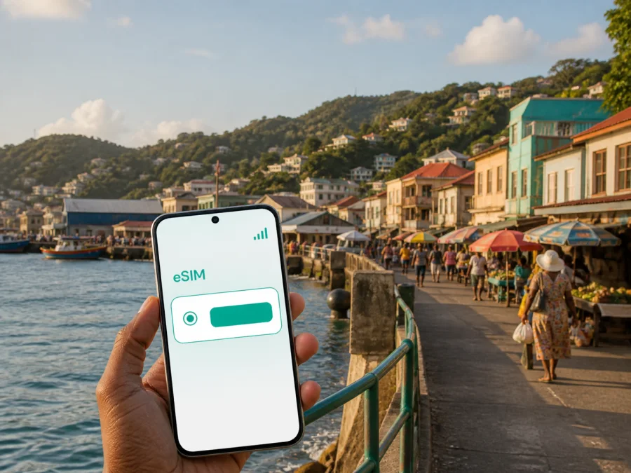 eSIM في جرينفيل: إنترنت متنقل في غرينادا