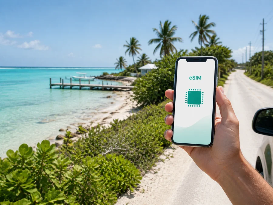 eSIM شمال كايكوس: إنترنت واتصال في الرحلة