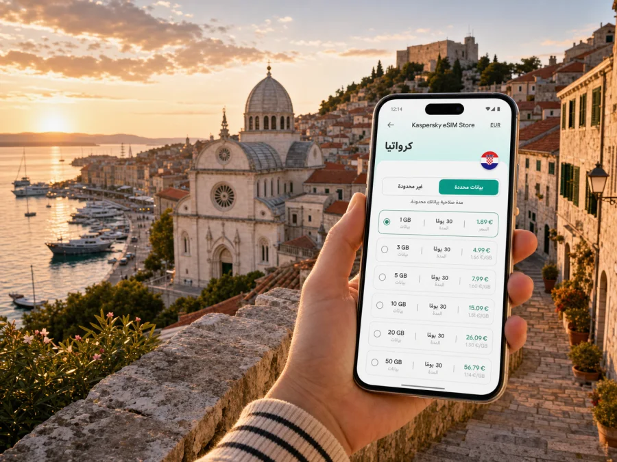 eSIM في سيبينيك: إنترنت واتصال محمول