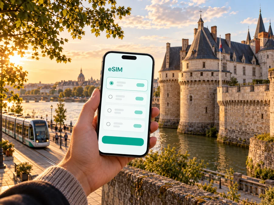 eSIM في نانت: إنترنت وتنقل في فرنسا