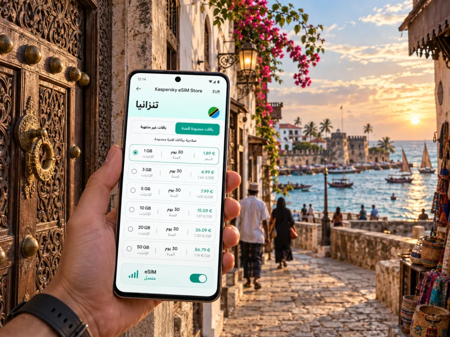 eSIM في ستون تاون: إنترنت الهاتف أثناء السفر