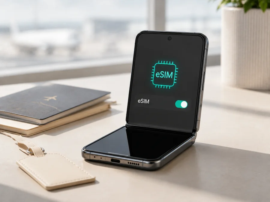 Samsung Galaxy Z Flip 5G وeSIM: التوافق والإعداد