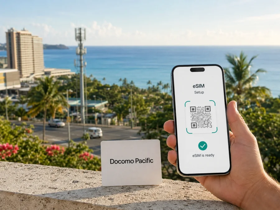 Docomo Pacific eSIM في غوام: ما ينبغي التحقق منه