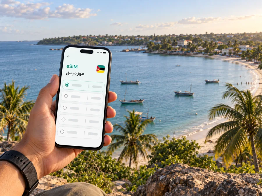 eSIM في بيمبا: الإنترنت والاتصال أثناء السفر