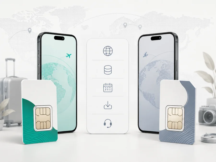 مقارنة Kaspersky eSIM Store وHolafly