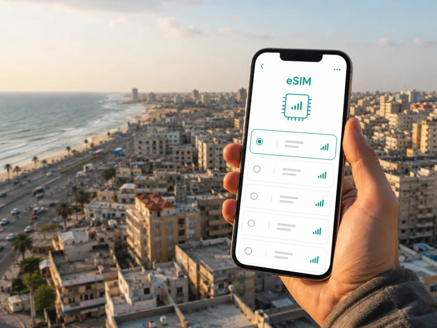 eSIM لمدينة غزة: إنترنت الهاتف أثناء السفر