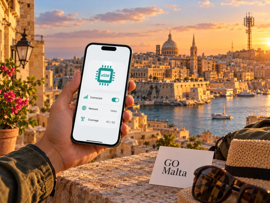 GO eSIM في مالطا: خطوات التحقق والتفعيل