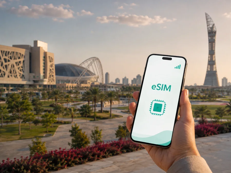 eSIM في الريان: إنترنت محمول لرحلتك إلى قطر