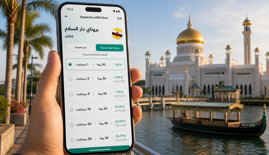eSIM بروناي دار السلام: إنترنت واتصال جوال