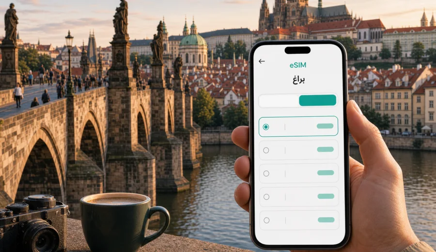 eSIM في براغ للإنترنت والاتصال المحمول