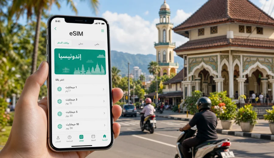 eSIM في ماتارام للإنترنت أثناء السفر