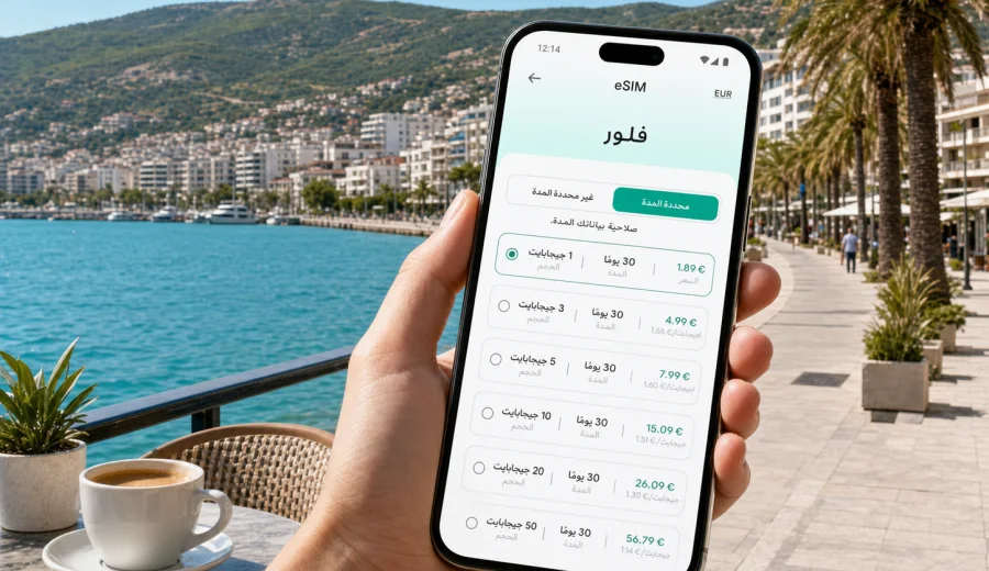 eSIM في فلور للإنترنت والاتصال المحمول