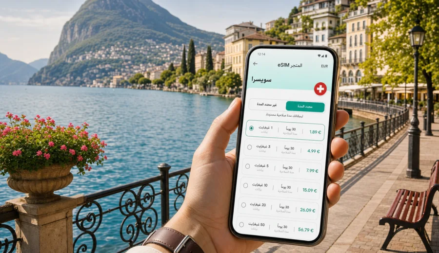 eSIM في لوغانو: اتصال الجوال والإنترنت