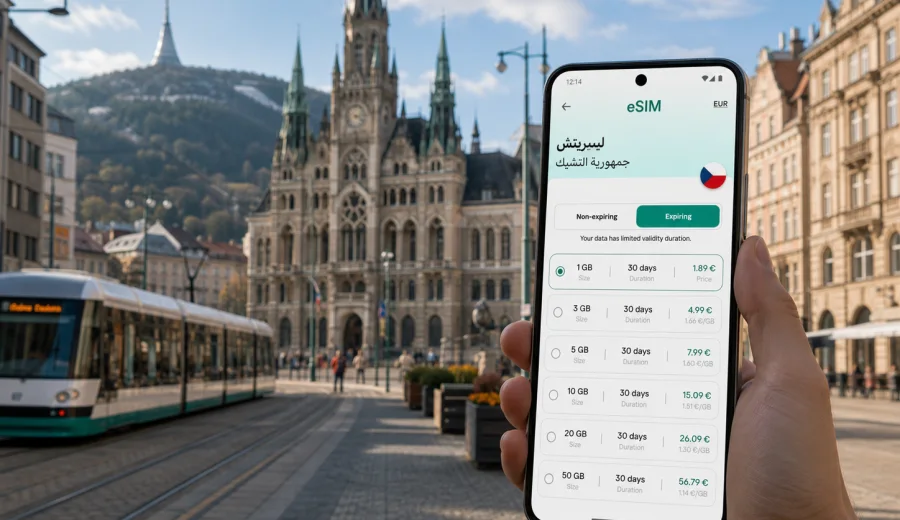 eSIM ليبيريتش: إنترنت واتصال محمول للسفر