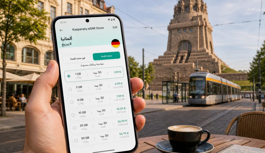 eSIM في لايبزيغ: اتصال محمول وإنترنت