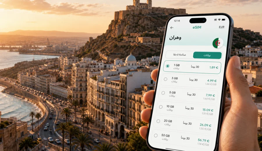 eSIM في وهران: إنترنت واتصال للرحلات