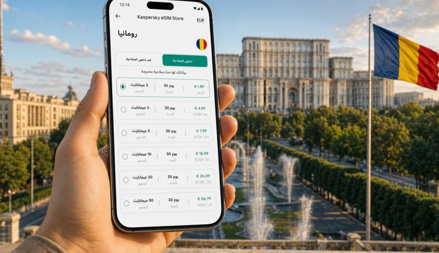 eSIM في رومانيا: اتصال محمول وإنترنت للسفر