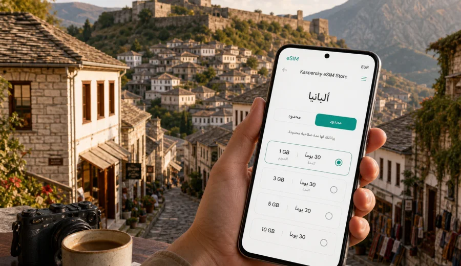 eSIM في غيروكاستر للإنترنت أثناء السفر