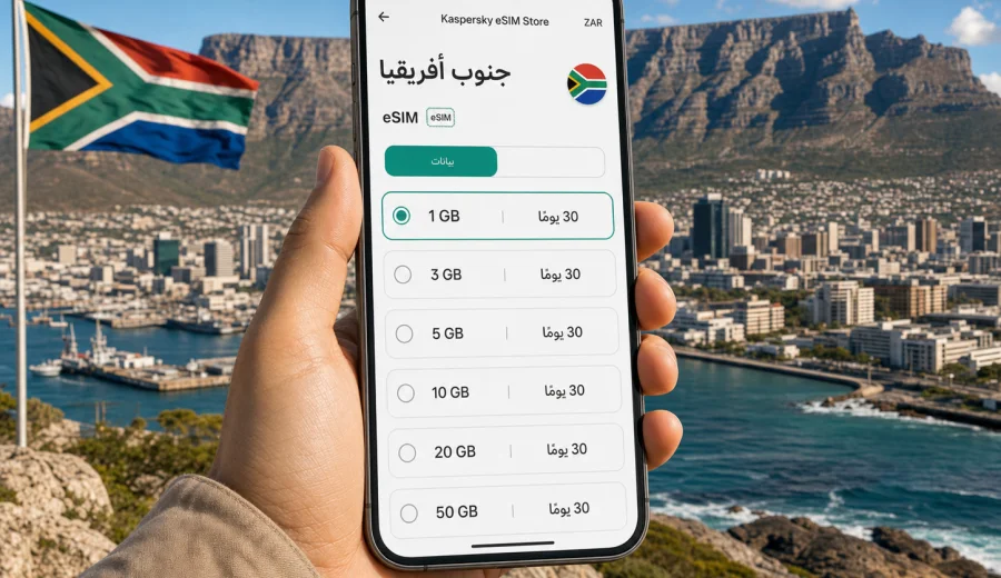eSIM جنوب أفريقيا: الإنترنت والاتصال المحمول