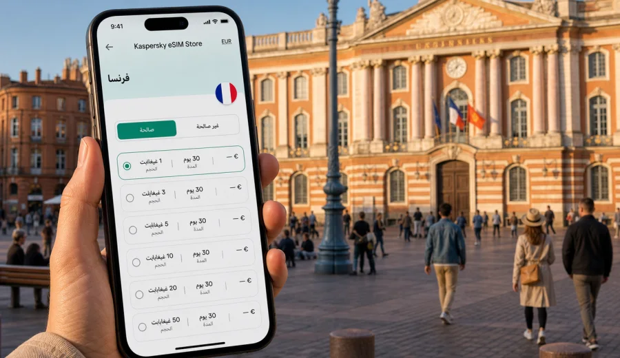 eSIM في تولوز: إنترنت واتصال محمول