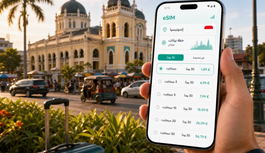 eSIM في ميدان: إنترنت واتصال للسفر