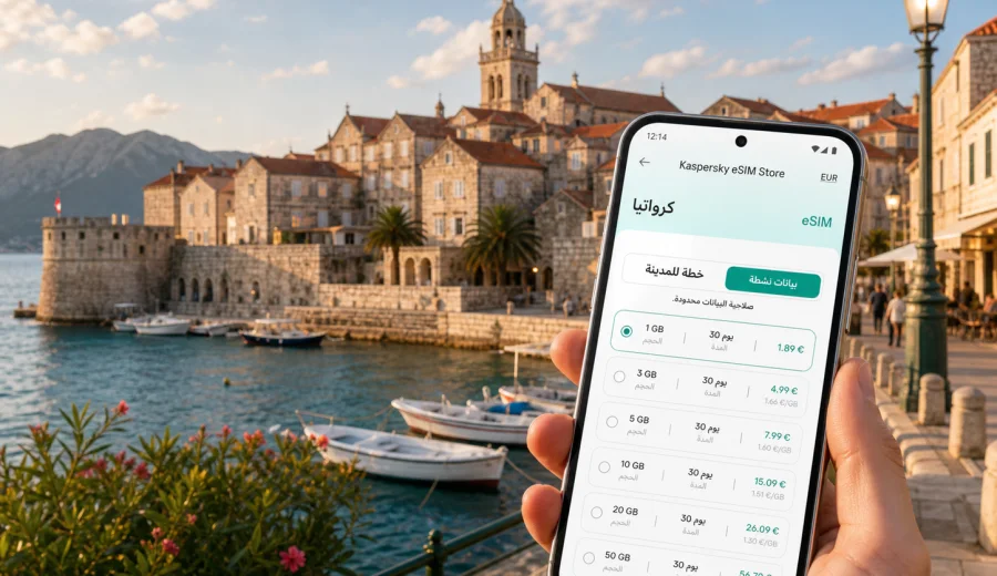 eSIM في كوركولا: الإنترنت والاتصال المحمول