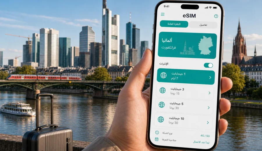 eSIM في Frankfurt للإنترنت والاتصال المحمول