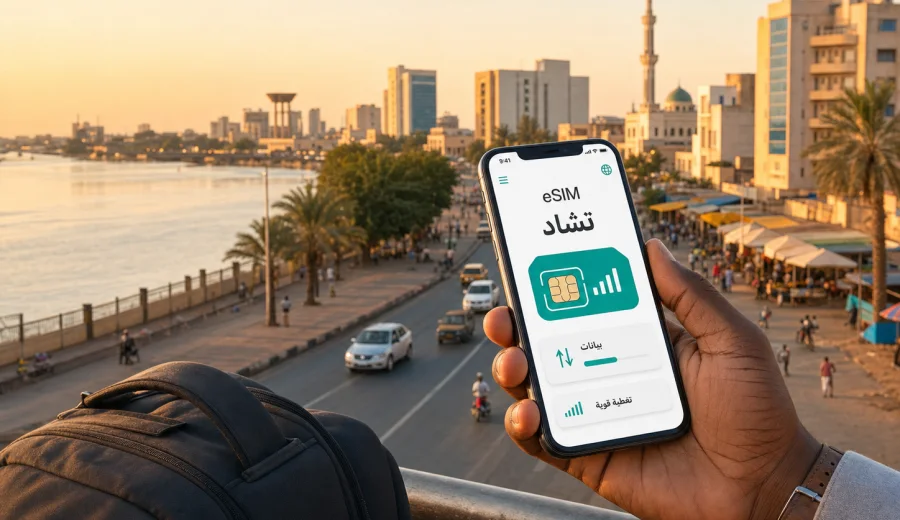 eSIM في نجامينا: إنترنت واتصال في تشاد