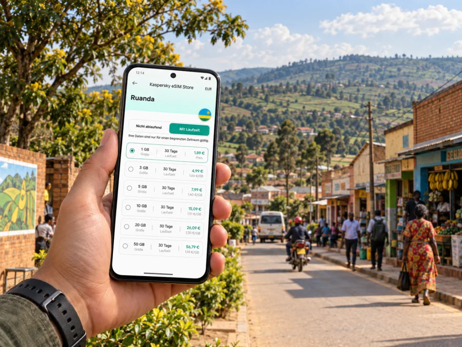eSIM für Muhanga: mobiles Internet in Ruanda
