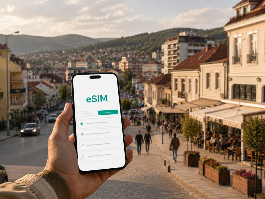 Gjilan eSIM: Mobiles Internet für Ihre Reise