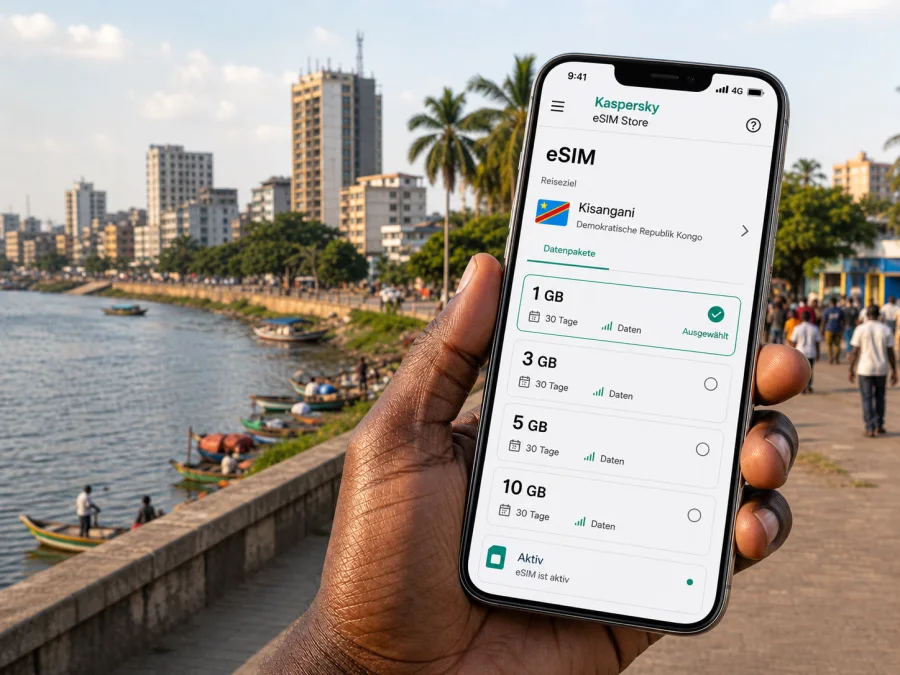 eSIM für Kisangani: Internet auf Reisen