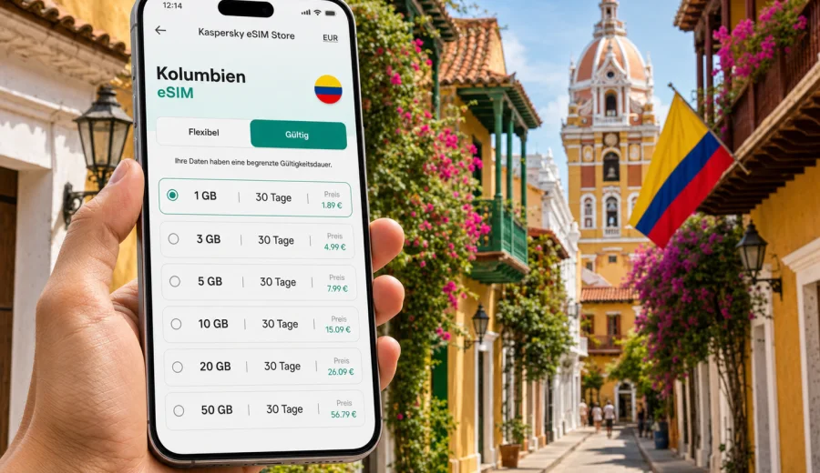 eSIM Kolumbien: Internet auf Reisen