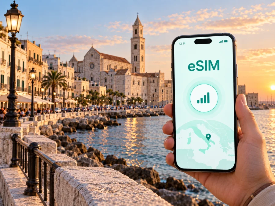Bari eSIM: mobiles Internet für Ihre Reise
