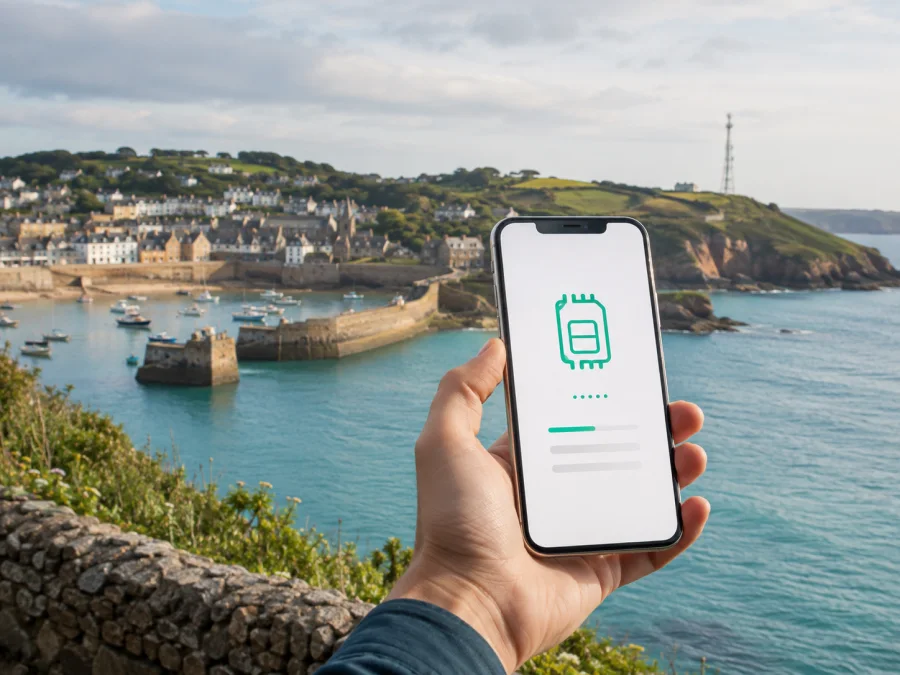 JT eSIM in Jersey: Verbindung vor der Reise prüfen