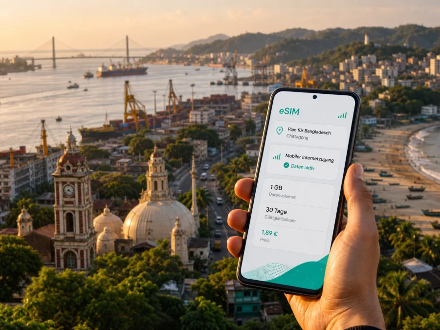 Chittagong eSIM: Internet für Bangladesch-Reisen