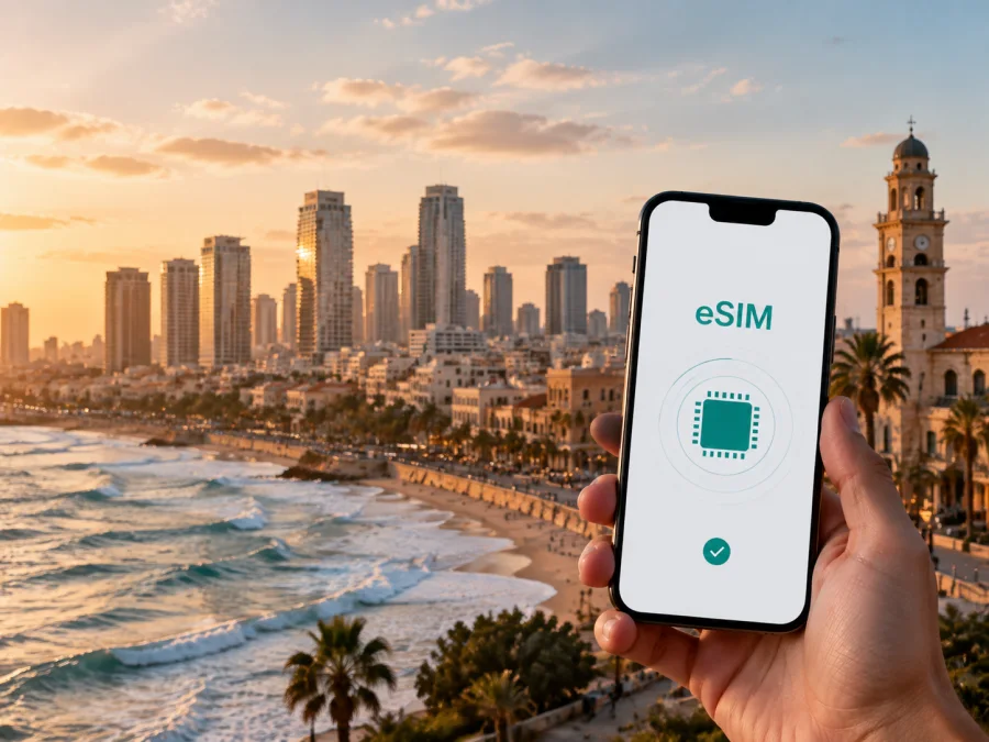 Tel Aviv eSIM: mobiles Internet für die Reise