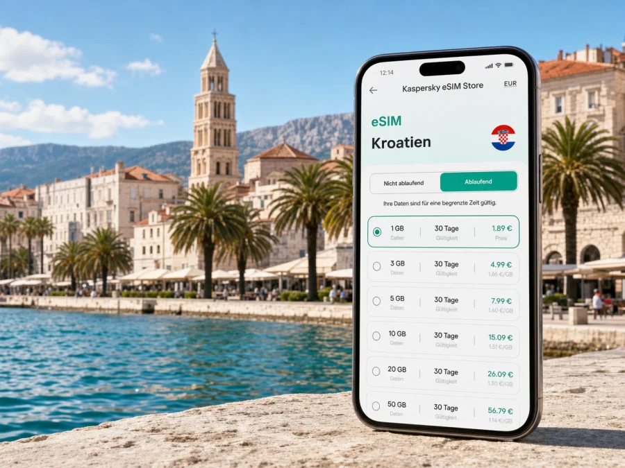 Split eSIM: mobiles Internet für Kroatien