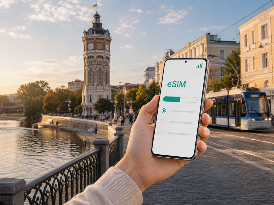 eSIM für Winnyzja: mobiles Internet in der Ukraine