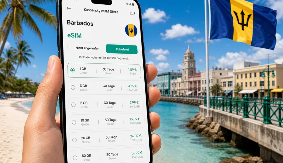 eSIM Barbados: Internet und Mobilfunkverbindung