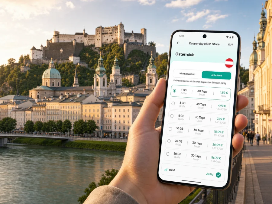 Salzburg eSIM: Internet und mobile Verbindung
