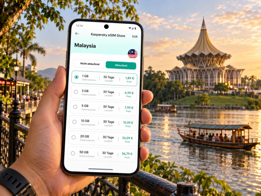 Kuching eSIM: mobiles Internet in Malaysia