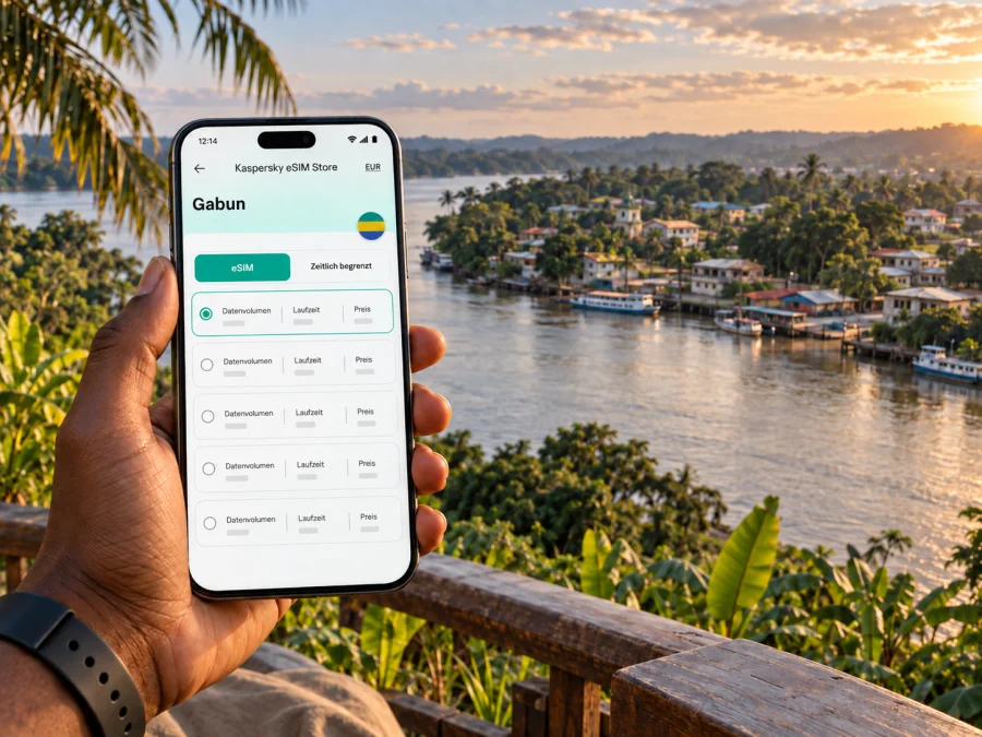 Lambaréné eSIM: mobiles Internet in Gabun