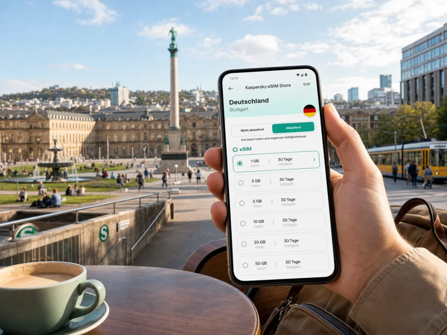 Stuttgart eSIM: mobiles Internet für die Reise